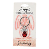 Load image into Gallery viewer, January Angel Birthstone Keyring

