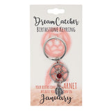 Load image into Gallery viewer, January Dream Catcher Birthstone Keyring
