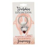 Load image into Gallery viewer, January Dolphin Birthstone Keyring
