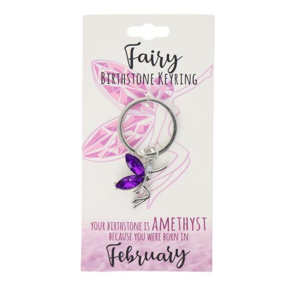 February Fairy Birthstone Keyring