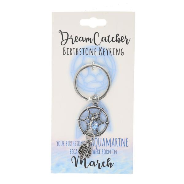 March Dream Catcher Birthstone Keyring