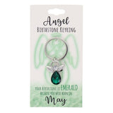 Load image into Gallery viewer, May Angel Birthstone Keyring
