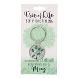 Load image into Gallery viewer, May Tree Of Life Birthstone Keyring
