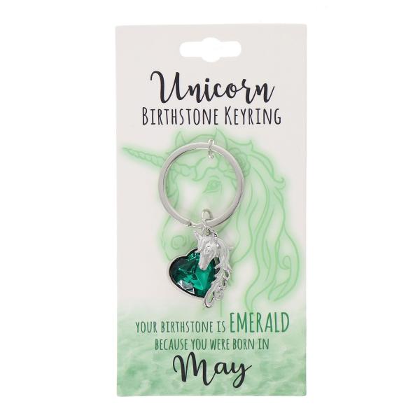 May Unicorn Birthstone Keyring