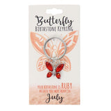 Load image into Gallery viewer, July Butterfly Birthstone Keyring
