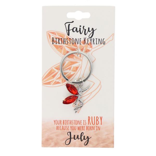 July Fairy Birthstone Keyring