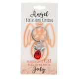 Load image into Gallery viewer, July Angel Birthstone Keyring
