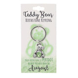Load image into Gallery viewer, August Teddy Bear Birthstone Keyring
