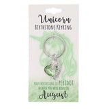 Load image into Gallery viewer, August Unicorn Birthstone Keyring
