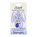 Load image into Gallery viewer, September Angel Birthstone Keyring
