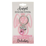 Load image into Gallery viewer, October Angel Birthstone Keyring
