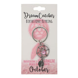 Load image into Gallery viewer, October Dream Catcher Birthstone Keyring
