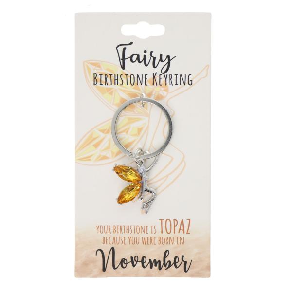 November Fairy Birthstone Keyring