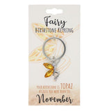 Load image into Gallery viewer, November Fairy Birthstone Keyring
