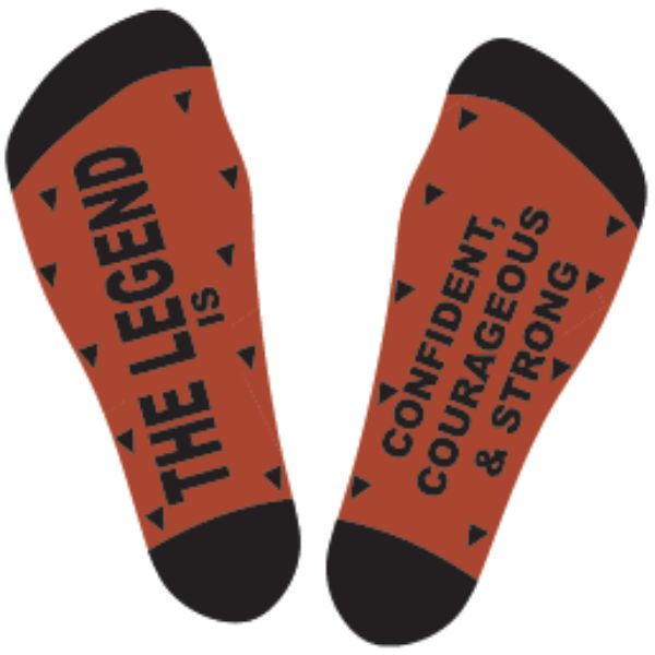 Black & Red The Legend Bamboo Socks