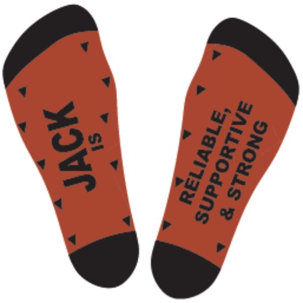 Black & Red Jack Bamboo Socks