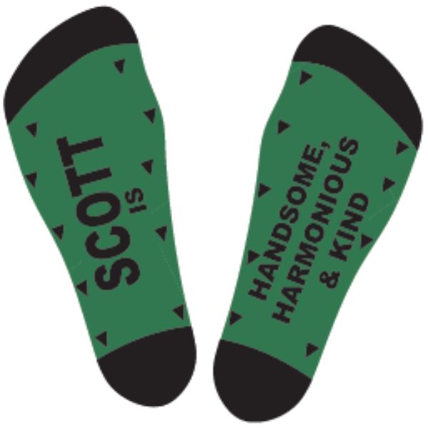Black & Green Scott Bamboo Socks