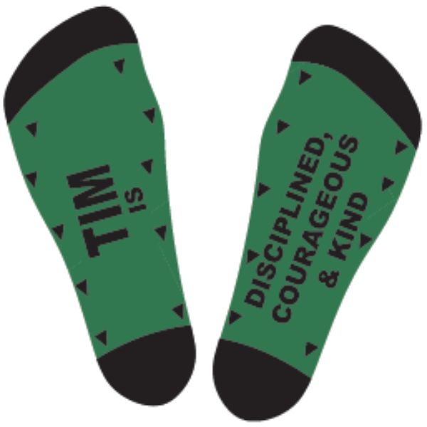 Black & Green Tim Bamboo Socks