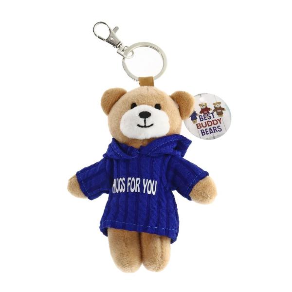 Blue Hugs For You Bear Keyring