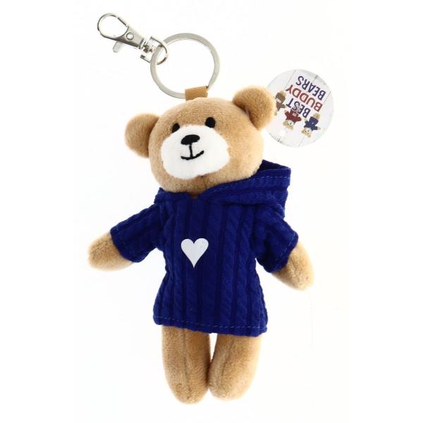 Blue Heart Bear Keyring