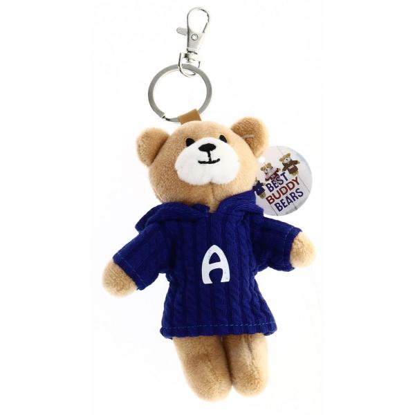 Blue A Bear Keyring