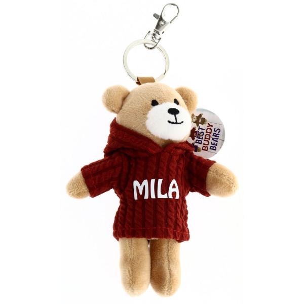 Red Mila Bear Keyring