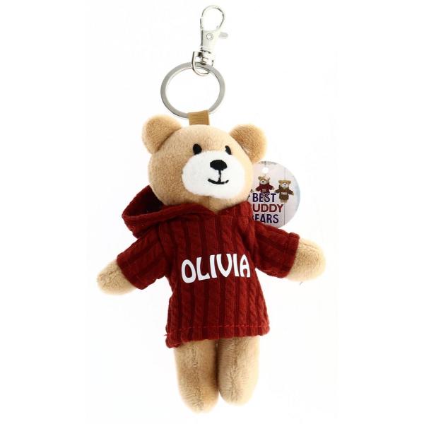 Red Olivia Bear Keyring