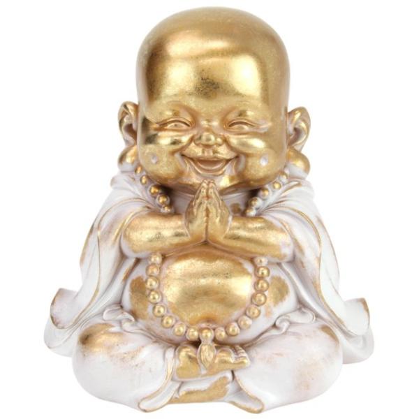 Gold & Grey Praying Buddha - 21cm