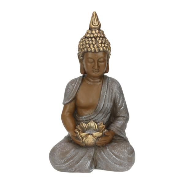Rulai Garden Buddha With Lotus - 45cm