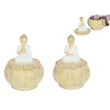 Load image into Gallery viewer, 14cm White &amp; Natural Rulai Buddha Trinket Box 2 Asstd
