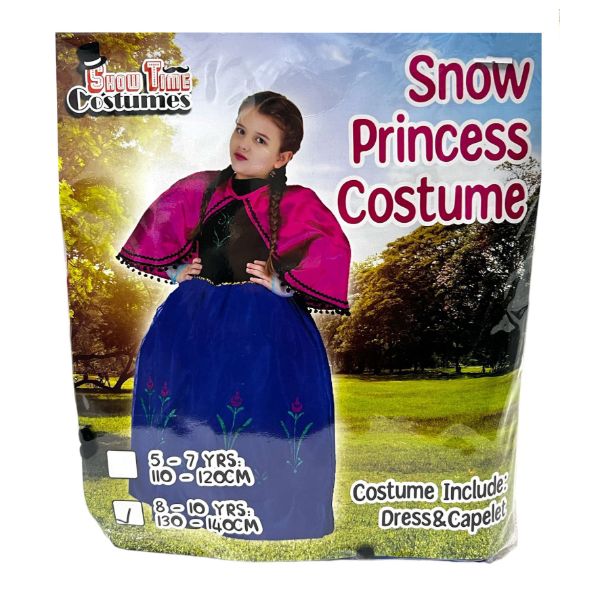 Snow Princess Kids Costume - 8 - 10 Years