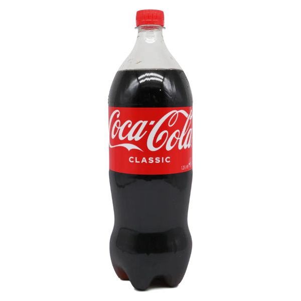 Classic Coca Cola Soft Drink Bottle - 1.25L