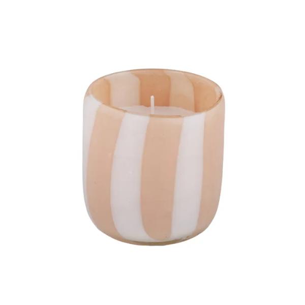 White & Pink Haven 5% Glass Candle - 8cm x 8cm