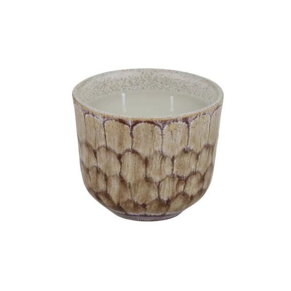 Sandalwood Finch Ceramic Candle Jar - 11cm x 9cm