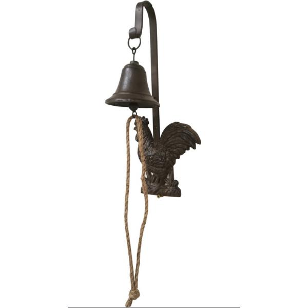 Cast Iron Rooster Welcome Bell - 59cm