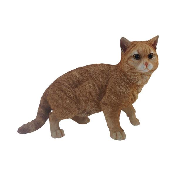 Standing Ginger Tabby Cat - 40cm