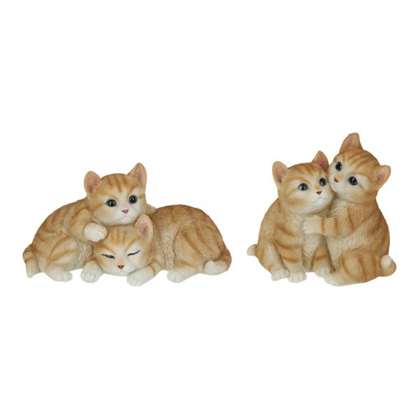 Twin Loving Ginger Cats - 16cm