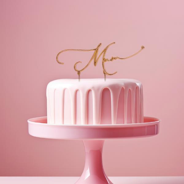 Gold Plated Mum Cake Topper | The Base Warehouse