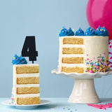 Load image into Gallery viewer, Black Mega Number 4 Cake Topper
