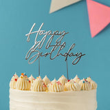 Load image into Gallery viewer, Silver Metal Birthday Cake Topper
