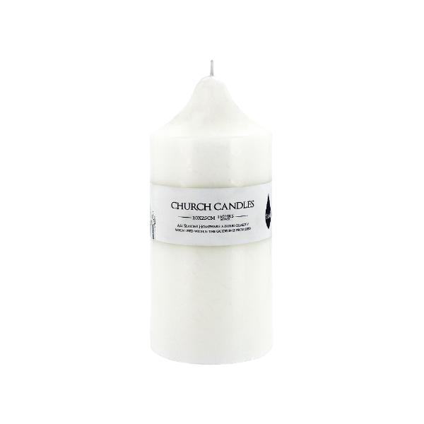 White Pillar Candle - 25x10cm