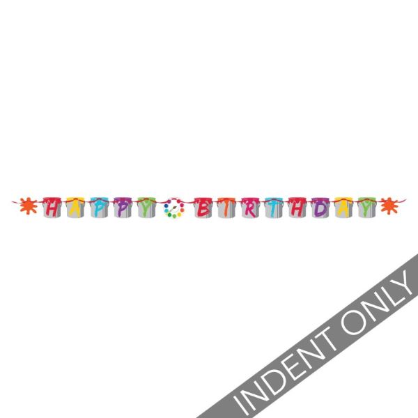Art Party Banner Shaped Ribbon