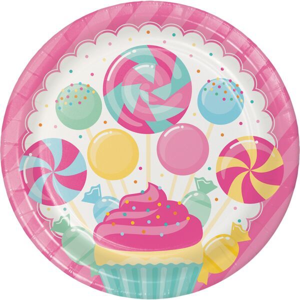 8 Pack Candy Bouquet Paper Dinner Plates