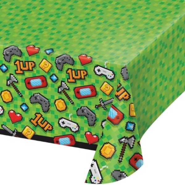 Gaming Party Plastic All Over Print Tablecover - 137.16cm x 259.08cm