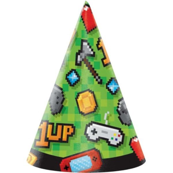 8 Pack Gaming Party Kids Hat