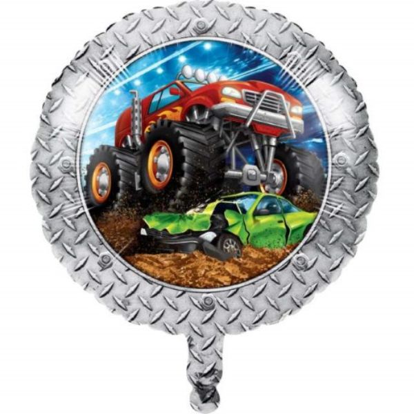 Metallic Monster Truck Rally Foil Balloon - 45.72cm