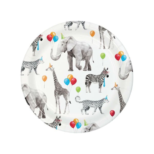 8 Pack Party Animals Luncheon Plates