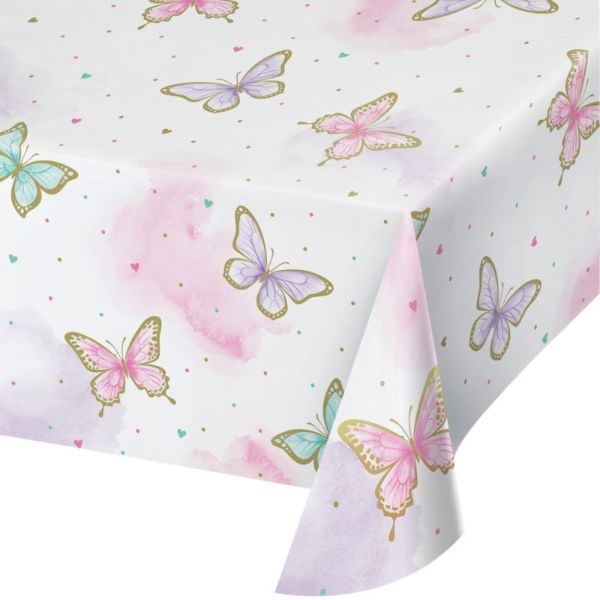 Butterfly Shimmer Paper Tablecover - 137.16cm x 259.08cm