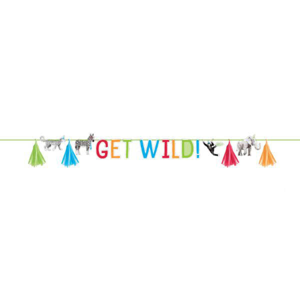 Party Animals Letter Ribbon Banner With Tassels