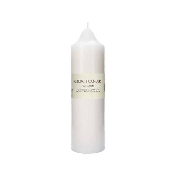 White Pillar Candle - 25x7cm